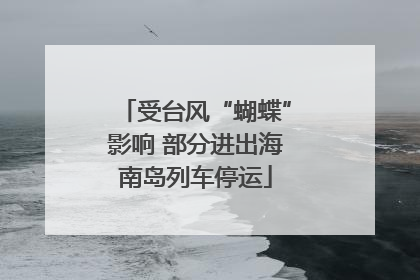 受台风“蝴蝶”影响 部分进出海南岛列车停运