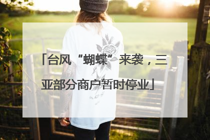 台风“蝴蝶”来袭，三亚部分商户暂时停业