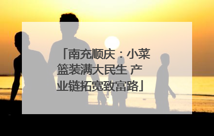 南充顺庆：小菜篮装满大民生 产业链拓宽致富路