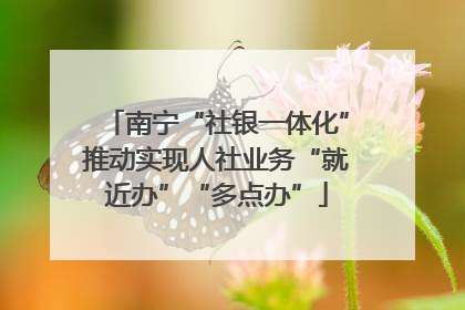 南宁“社银一体化”推动实现人社业务“就近办”“多点办”
