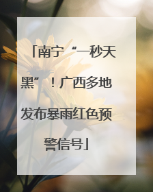 南宁“一秒天黑”！广西多地发布暴雨红色预警信号