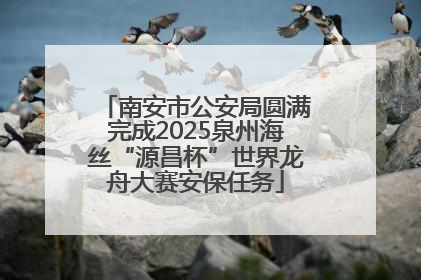 南安市公安局圆满完成2025泉州海丝“源昌杯”世界龙舟大赛安保任务