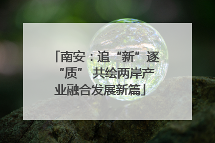 南安：追“新”逐“质” 共绘两岸产业融合发展新篇