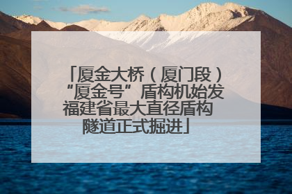 厦金大桥（厦门段）“厦金号”盾构机始发 福建省最大直径盾构隧道正式掘进