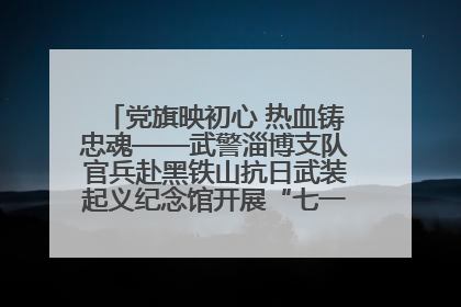 党旗映初心 热血铸忠魂——武警淄博支队官兵赴黑铁山抗日武装起义纪念馆开展“七一”主题党日活动