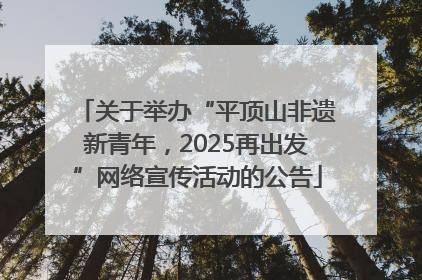 关于举办“平顶山非遗新青年，2025再出发”网络宣传活动的公告