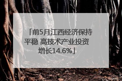 前5月江西经济保持平稳 高技术产业投资增长14.6%