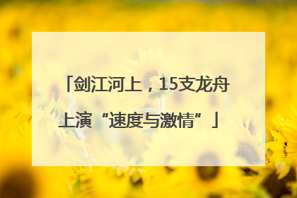 剑江河上，15支龙舟上演“速度与激情”