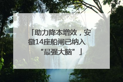 助力降本增效，安徽14座船闸已纳入“最强大脑”