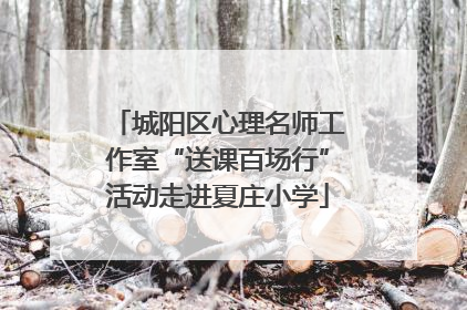 城阳区心理名师工作室“送课百场行”活动走进夏庄小学