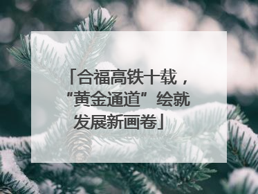 合福高铁十载，“黄金通道”绘就发展新画卷