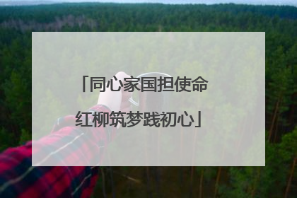同心家国担使命 红柳筑梦践初心