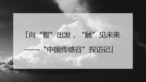 向“智”出发，“触”见未来——“中国传感谷”探访记