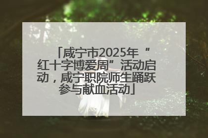 咸宁市2025年“红十字博爱周”活动启动，咸宁职院师生踊跃参与献血活动