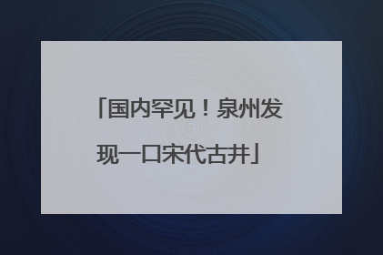 国内罕见！泉州发现一口宋代古井