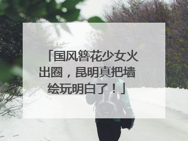 国风簪花少女火出圈，昆明真把墙绘玩明白了！