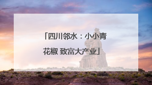 四川邻水：小小青花椒 致富大产业