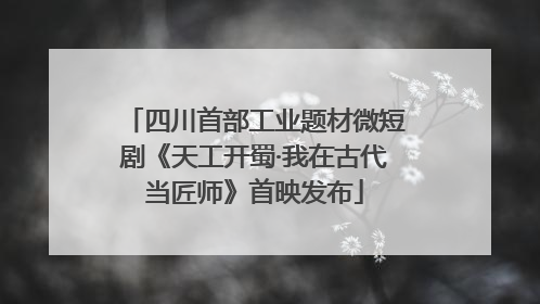 四川首部工业题材微短剧《天工开蜀·我在古代当匠师》首映发布