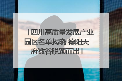 四川高质量发展产业园区名单揭晓 德阳天府数谷脱颖而出