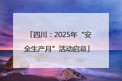 四川：2025年“安全生产月”活动启幕