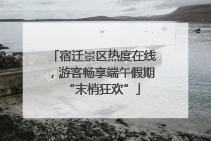 宿迁景区热度在线，游客畅享端午假期“末梢狂欢”