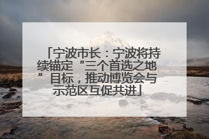 宁波市长：宁波将持续锚定“三个首选之地”目标，推动博览会与示范区互促共进
