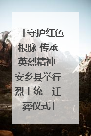 守护红色根脉 传承英烈精神 安乡县举行烈士统一迁葬仪式
