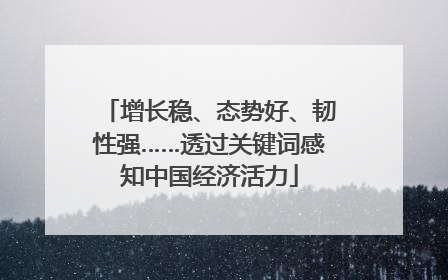 增长稳、态势好、韧性强……透过关键词感知中国经济活力