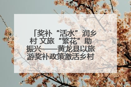 奖补“活水”润乡村 文旅“繁花”助振兴——黄龙县以旅游奖补政策激活乡村振兴新动能