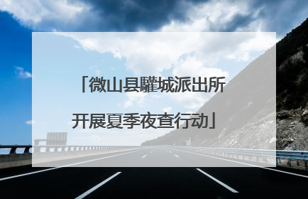 微山县驩城派出所开展夏季夜查行动