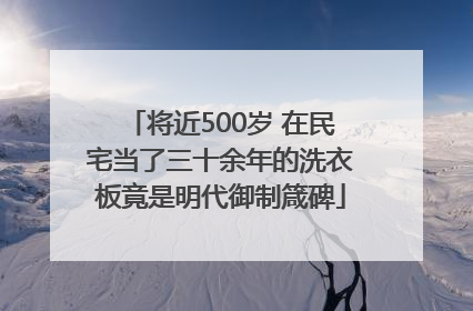 将近500岁 在民宅当了三十余年的洗衣板竟是明代御制箴碑