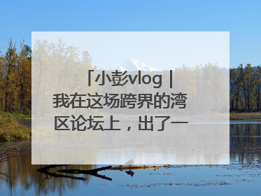 小彭vlog｜我在这场跨界的湾区论坛上，出了一道高考题……
