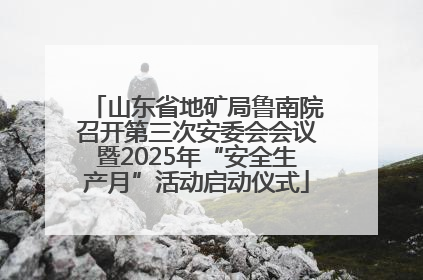 山东省地矿局鲁南院召开第三次安委会会议暨2025年“安全生产月”活动启动仪式