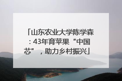 山东农业大学陈学森：43年育苹果“中国芯”，助力乡村振兴