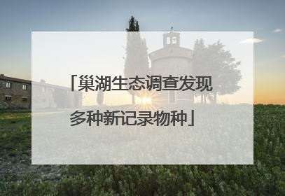 巢湖生态调查发现多种新记录物种