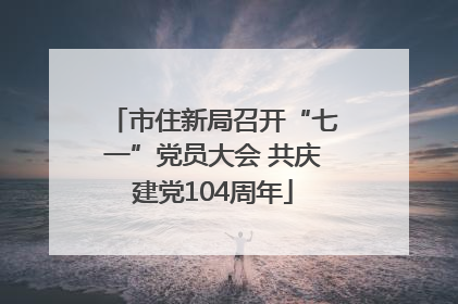 市住新局召开“七一”党员大会 共庆建党104周年