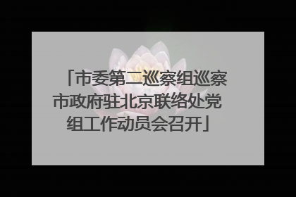 市委第二巡察组巡察市政府驻北京联络处党组工作动员会召开