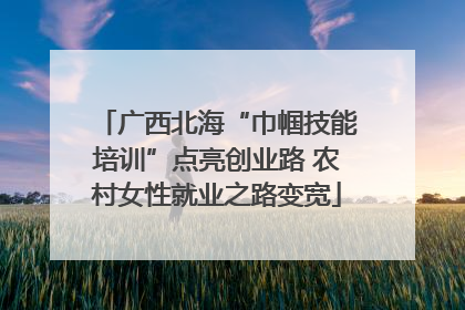 广西北海“巾帼技能培训”点亮创业路 农村女性就业之路变宽
