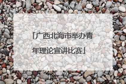 广西北海市举办青年理论宣讲比赛