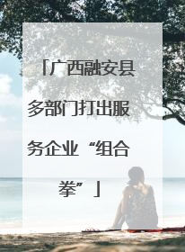 广西融安县多部门打出服务企业“组合拳”