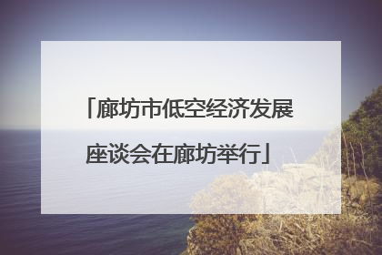 廊坊市低空经济发展座谈会在廊坊举行