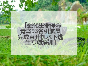 强化生命保障 青岛93名引航员完成直升机水下逃生专项培训
