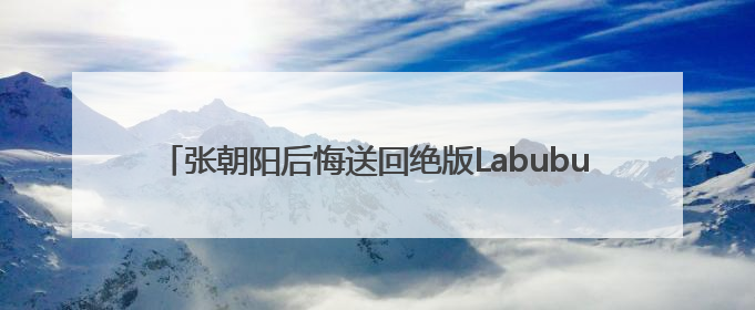 张朝阳后悔送回绝版Labubu，胡润称没想到能拍到108万