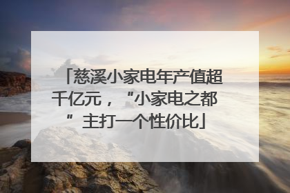 慈溪小家电年产值超千亿元，“小家电之都”主打一个性价比
