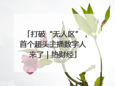 打破“无人区”，首个超头主播数字人来了｜热财经