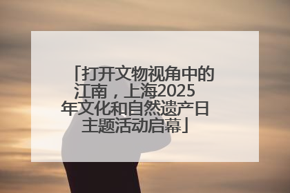 打开文物视角中的江南，上海2025年文化和自然遗产日主题活动启幕
