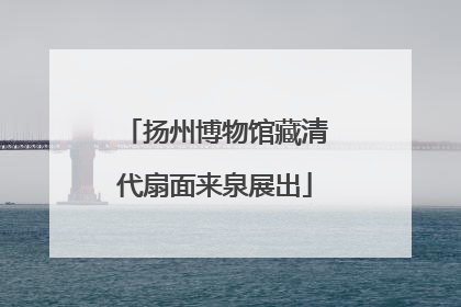 扬州博物馆藏清代扇面来泉展出