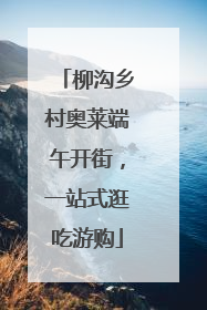 柳沟乡村奥莱端午开街，一站式逛吃游购