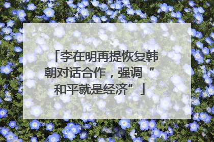 李在明再提恢复韩朝对话合作，强调“和平就是经济”