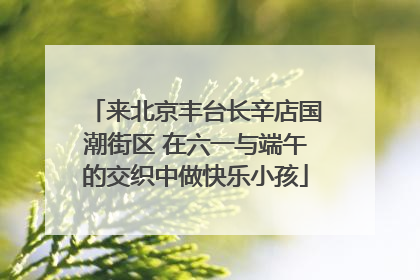 来北京丰台长辛店国潮街区 在六一与端午的交织中做快乐小孩